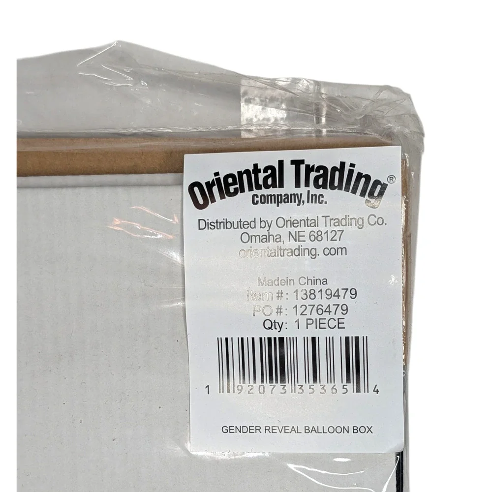 Oriental Trading Its a Boy or Girl‎ Gender Reveal Party Balloon Box Brand New
